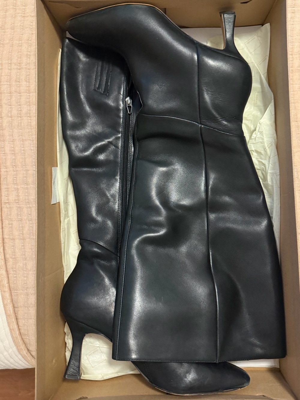 Dolce Vita Black Leather Heeled Boots